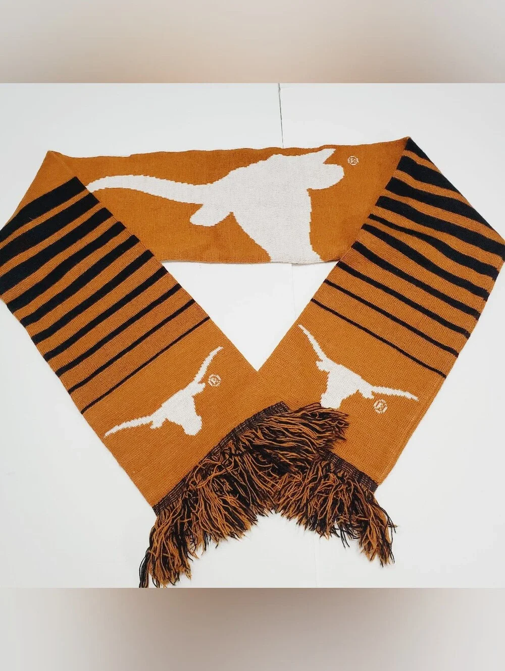 Texas Longhorns Unisex Adult Scarf Brown & White University of Texas - Austin